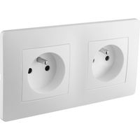 DEBFLEX - CALY DOUBLE PRISE 2P+T HORIZONTALE BLANC