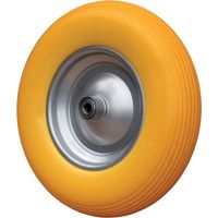 Roue entirement mousse 400/100 roulements billes et axe 17 mm
