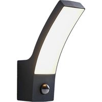 Lindby Lámpara de pared exterior 'Ilvita' en Negro Aluminio