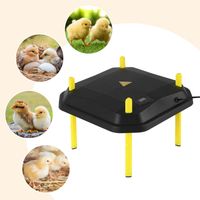 TolleTour Plaque chauffante pour poussins 42 W 40 x 40 cm avec régulateur de température - Noir/jaune pour poules