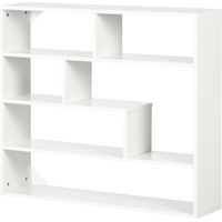 Libreria a Muro Moderna in Legno a 4 Livelli, 94x19.5x80cm, Bianco