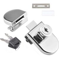 Single Pivot Glass Cabinet Showcase Door Lock Glass Cabinet Lock For 5-8Mm Glass Door With 2 Keys,No