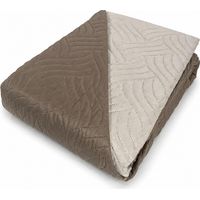 ART Couvre-lit matelassé bicolore en microfibre Manopesca Printemps Été Cm. 170x250 Beige
