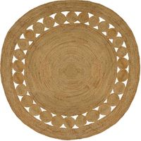 Tapis de surface Naturel Ø 240 cm Jute vidaXL