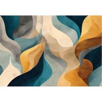 Papier peint mural abstraction art déco intissé grand format design intérieur salon chambre pas cher 350x250 cm