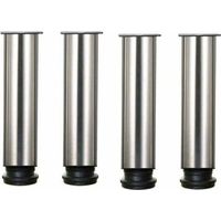 Set of 4 furniture legs - stainless steel - height adjustable by 25 cm - ideal for sofas, tables, cabinets