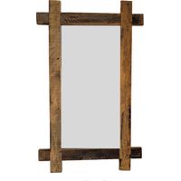Altholz Wandspiegel - 90 x 55 cm - Holz Spiegel zum Hängen