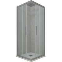 Cabine parois douche coulissante 100x110 Gris argent Kolors