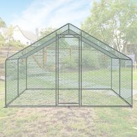 Enclos poulailler parc grillagé acier galvanisé Cage parc enclos pour animaux 3x3 M