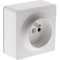 Prise 2pt 16a saillie vulco blanc - ZENITECH