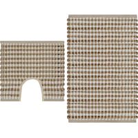 Tapis de bain Tapis de salon Style Moderne - tissés à la main Naturel et blanc BV534886 - BonneVie