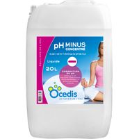 pH moins concentré 20 L – Correcteur de pH liquide pour piscine – Action rapide pour équilibre optimal – Traitement de l'eau pour bassin – Ocedis