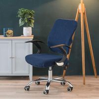 Stretche Cover Cover Housse de siège pour chaise de bureau Chaise pivotante de bureau Chaise pivotante, bleu foncé