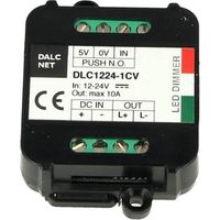 Easy Led Fader Dimmer Driver 12V 24V 10A Con Pulsante N.O. Push DLC1224-1CV