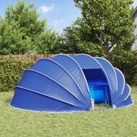 Vidaxl – Dôme de tente de piscine 538 x 440 x 204 cm – Polyester 185T résistant aux intempéries – Protection UV et ignifuge – Portes zippées