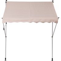 Tenda da sole a rullo con manovella 2x1,5 m angolazione regolabile beige
