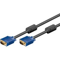 Wentronic Goobay - Cable de Monitor (Conector Macho HD de 15 Pines a Conector Macho HD de 15 Pines XGA SVGA, 10 m), Color Negro 1 x Monitorkabel