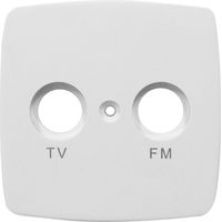TV & FM Abdeckung aus Kunststoff für den Innenbereich, in weiß
