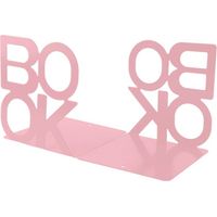 Bookend - Heavy-Gauge Steel - Openwork Design - Desktop Book Support - For Office Library Shelf - 2 Pieces