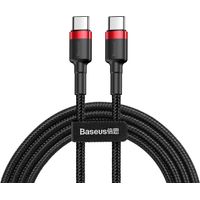 Baseus Cafule PD 2.0 QC 3.0 USB-C auf USB-C PD Kabel 60W 1m (Schwarz-Rot)