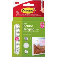 Command Picture Hanging Strips Large, 4 Pairs - Easy Wall Decor