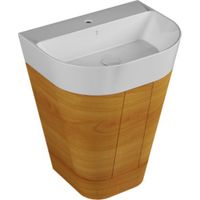 Mobile a terra con lavabo Forma cm. 59x47 cemento di Ceramica
