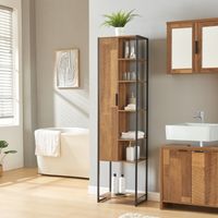 Mobile a Colonna Namsskogan per Bagno 165 x 42,5 x 30 cm Nero /