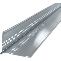 Kiesfangleiste Aluminium 2,5m, Silber, Kiesleiste mit Tropfkante, Lochblech Aluminium, Abschlussleiste für Terrasse und Balkon geeignet - 80x90mm, 10 Stück