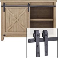 Axhup – Rail de porte coulissante 150cm – Acier au carbone – Capacité 100kg – Système silencieux avec butée de rouleau – Pour espaces confinés