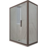 Box doccia 90x130 1 anta scorrevole h 200 Chocolate Deco Duo