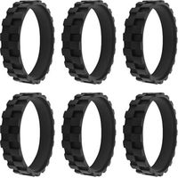 Lot de 6 pneus pour aspirateur robot, pièces de rechange pour robots, aspirateur de sol, roues de robot, pneus de rechange pour aspirateur, kit de brosses à rouleaux, roues de rechange pour aspirateur