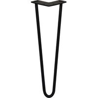4 Gambe per Tavolo a Forcina SkiSki Legs 40,6cm Acciaio Nero 2 Rebbi 12mm