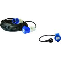 Rallonge électrique 15m P17 – Câble 3 x 2,5 mm² – 16 A – Adaptateur femelle 230V pour camping-car – Sac de transport inclus – Antarion