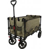 CARRELLO 4 RUOTE PIEGHEVOLE DA GIARDINO PORTATUTTO STERZANTE - Faster Xone