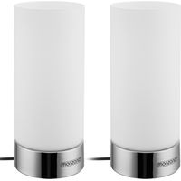 MONZANA® Set of 2 Table Lamps Touch Control with 3 Brightness Levels Glass Shade & Non-Slip Base Includes Energy-Saving LED Bulbs Modern & Versatile Lighting for Any Room