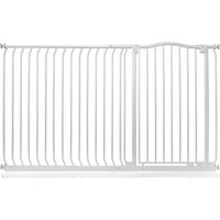 Safetots Extra Tall Curved Top Safety Gate, 171cm - 180cm, Matt White, Extra Tall 100cm in Height, Pressure Fit Stair Gate