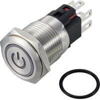 TRU COMPONENTS TC-12647476 Drucktaster 250 V/AC 3 A 1 x Aus/(Ein) IP65 RGB tastend Edelstahl 1 St.