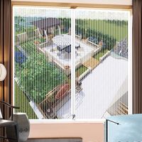 Moustiquaire pour Fenêtre Magnétique, 120x120cm Fenêtre Anti-Moustique en Maille Auto-Adhésive, Fermeture Automatique, Convient à la Plupart des Fenêtres - Blanc