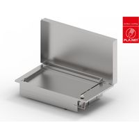 Plancha à gaz 3 brûleurs – Inox 304 alimentaire – Plaque lisse 79x40cm – Puissance 8400W – Couvercle en inox – Plancha Planet