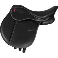 17", Marrone Scuro: Sella da completo Milano in similpelle con doppia imbottitura