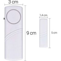 Alarme antivol pour portes et fenêtres - Kit d'alarme sans fil 4 pièces - Alarme antivol pour la maison - Fonction magnétique - 100 décibels