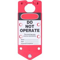 serrure de porte-Hasp de sécurité HSS-01 à point contrôlé en aluminium oxydé, étiquette réutilisable