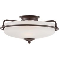 Deckenleuchte Wohnzimmerlampe Lampe Stahl Glas Esszimmerlampe Bronze D 42,2 cm