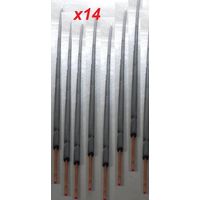 Lot de 14 barres de cuivre isolée de 4m (soit 56m) Ø 1/2" avec isolant noir Ep 13mm M1-NF 116°C norme EN12735/1 Bl-s3-d0 EID