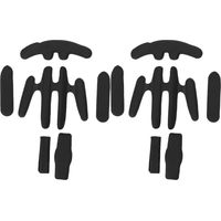 Kit de rembourrage pour casque (2 jeux) : mousse thermocollante avec fermeture auto-agrippante, doublure pour casque de vélo électrique, noir, taille unique.