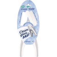 Aqualux Shower Blade Glass Cleaner Window Squeegee Easy Grip Wall Attachment