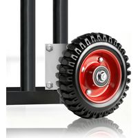 200mm Roulettes de portail, Roues Robustes en Caoutchouc Plein avec Quincaillerie pour Portails Métalliques, Portails en Bois, Portillons, Portails Battants, Rouleau de Portail Capacité 150 kg Max