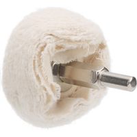 Roue de polissage coton 50 mm pour finition miroir - Disque abrasif plat avec tige