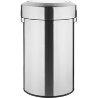 Poubelle en acier brossé avec couvercle basculant 70L - BOLERO