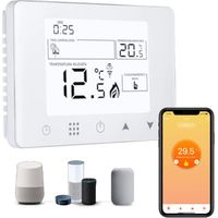 CRONOTERMOSTATO WIFI SMARTPHONE APP ALEXA GOOGLE TERMOSTATO DA PARETE O BOX 503 DISPLAY IN ITALIANO SMART LIFE TUYA HOMECLOUD